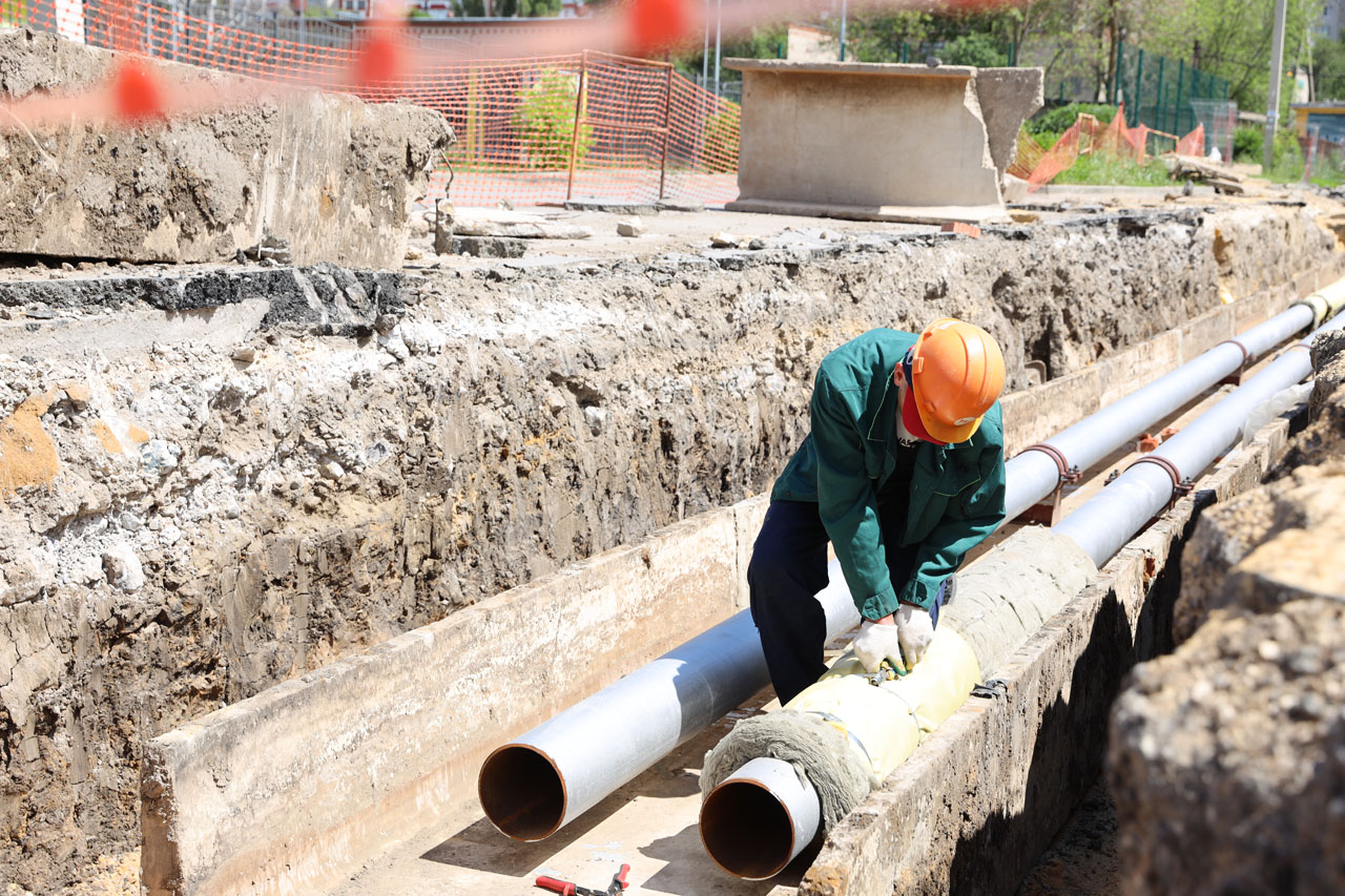 «Квадра» ввела в работу обновленный участок теплосети на улице Доватора